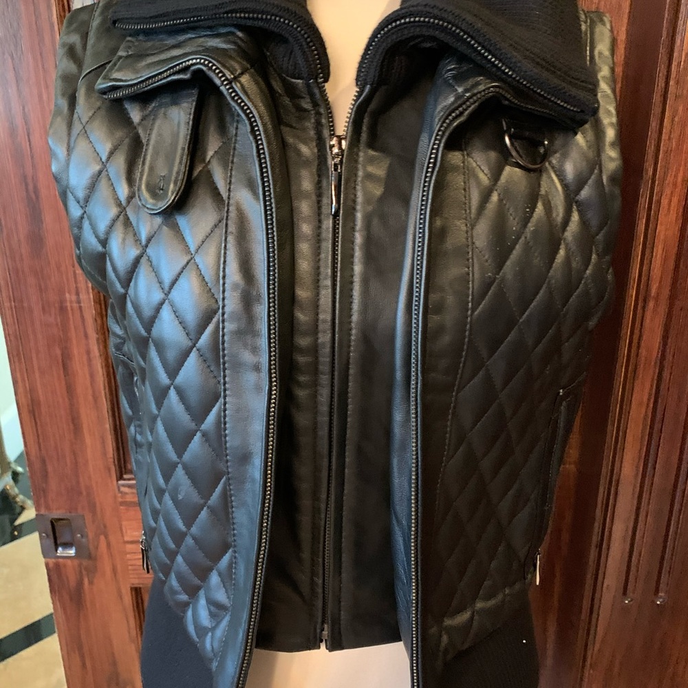 tulula leather sleeveless jacket